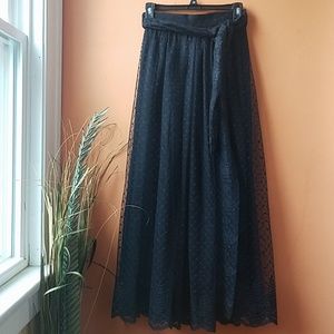 Tadashi Shoji Long Lace Lined Skirt 4